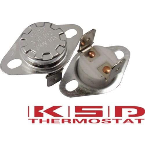 5pcs KSD301/KSD302 300C 300 16A 250V Celsius degree NC Normally Closed Ceramics Temperature Switch Thermostat control switch