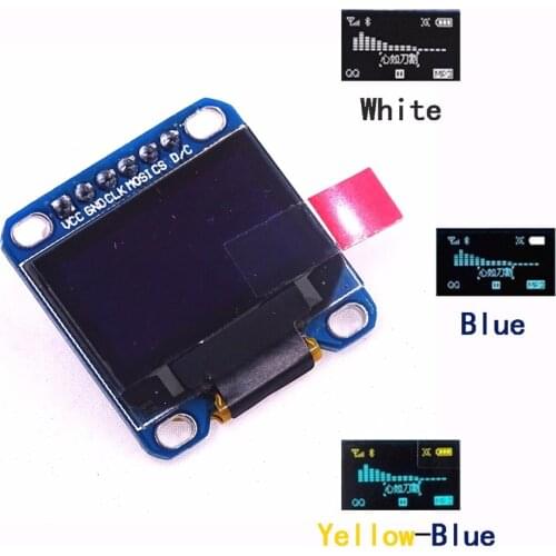 6Pin 0.96 Inch IIC I2C SPI Interface OLED White/Blue/Yellow Blue LCD Display Module 12864 0.96" Board For Raspberry Pi SMT32