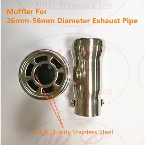Car Stainless Steel Exhaust Tip/Muffler Universal Modified Tail Pipe For Inlet 30mm - 53mm Protect Cover For Kia Peugeot