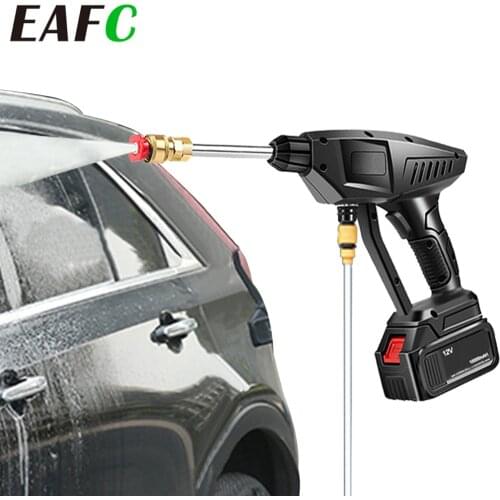 Cordless Car Washer Water Gun 30Bar 240W 15000mAh Battery 40Mins Work Car Wash Machine Gun Portable Auto Spray Water Jet Gun