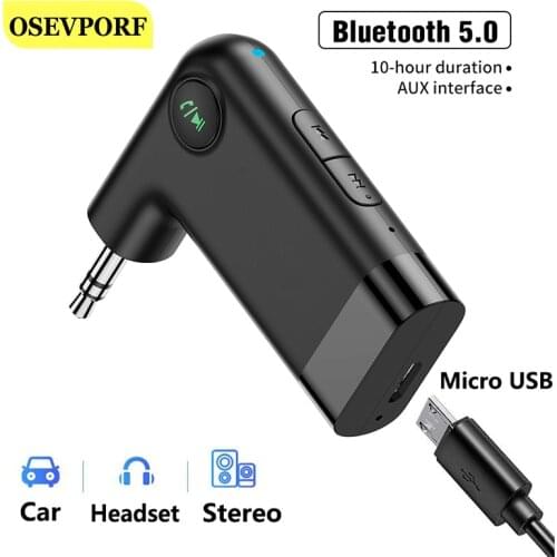 Bluetooth 5.0 Audio Adapter 3.5mm AUX Wireless Receiver Dongle Cable for Car Computer TV PC Projector Transmitter Speaker Audio