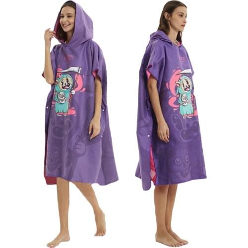 Microfiber Large Beach Towel Wetsuit Changing Men Women Robe Swimming Dry Robe Hooded Bath Towels Surf Poncho Quick Dry Bathrobe