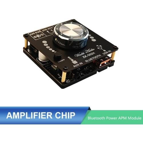 ZK 502H HIFI Bluetooth 5.0 TPA3116D2 Digital Audio Power Amplifier Board 50WX2 Stereo AMP Amplificador Home Theater AUX USB