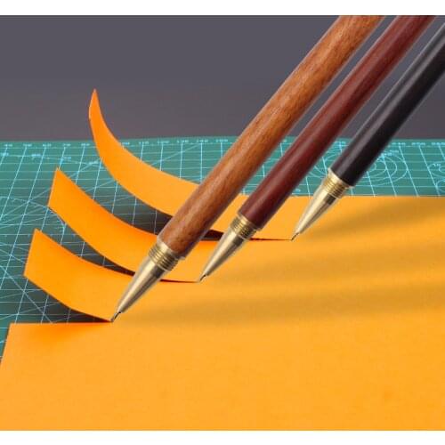 Wood Handle Precision Paper Cutter Pen Knife Scalpel Steel Blades Engraving Knive for Crafts Art Scrapbooks DIY Repair Hand Tool
