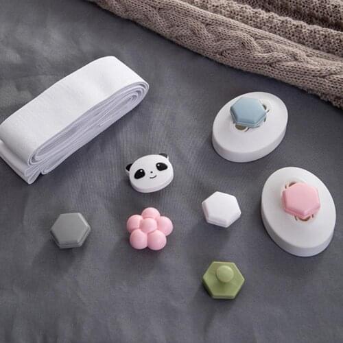Traceless Bed Sheet Holder Anti-skid Invisible Fastener Clips with Elastic Bands Slip-Resistant Clamp Bed Cover Grippers