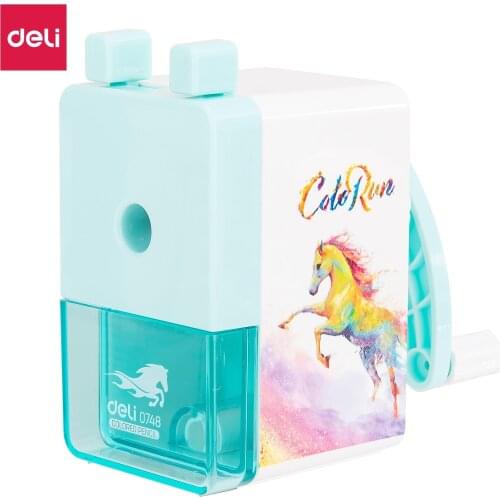Deli Rotary pencil sharpener specialized for colored pencil cutter paint learning tools school supply E0748