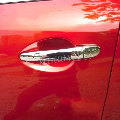 Chrome Door Handle Strip Trim w/ Keyless For Mazda 2 3 6 CX3 CX5 CX9 Accessories