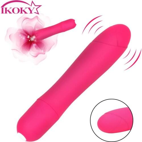 IKOKY Female Vagina Clitoris Massager 5 Speed Sex Toys for Women Stimulator Dildo Small Size Vibrator G Spot Magic Wand
