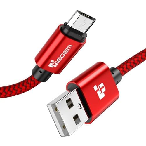 TIEGEM Micro USB Cable 2A Nylon Fast Charge USB Data Cable for Samsung Xiaomi LG Sony Android Mobile Phone USB Charging Cord