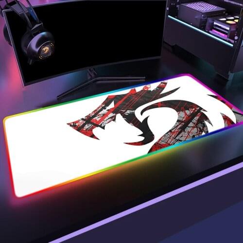 Redragon Mouse Carpet RGB Hot Pad 7 Colors LED Light Gaming Keyboard Mousepad Gamer Girl Desk Mat Mausepad Pc Gamer Complete Rug