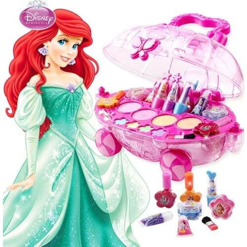 Disney Princess Makeup set Fashion Car toy modeling Toys girls water soluble Beauty pretend play for kids birthday gift