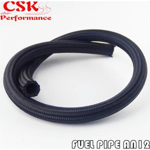 STAINESS STEEL NYLON NBRAIDED 12AN AN12 12-AN OIL/FUEL/GAS LINE/HOSE 1 METER 1M 3 FEET
