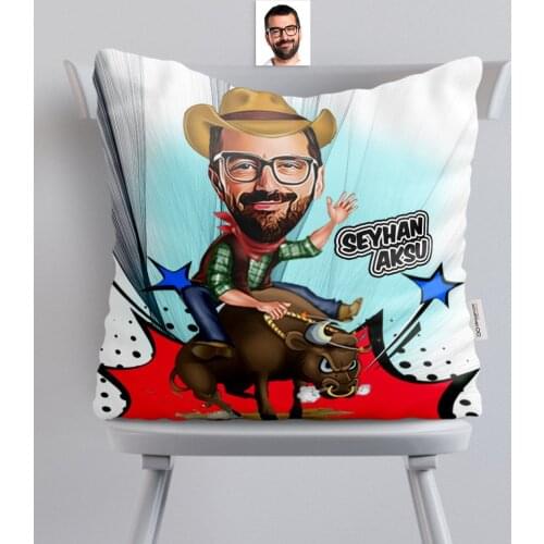Personalized Mr Rodeocu Caricature Of Satin pillow
