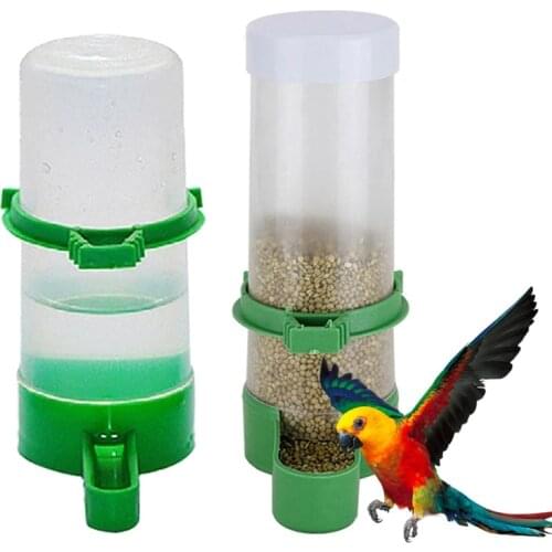 6pcs Bird Water Drinker Feeder Automatic Drinking Fountain Pet Parrot Cage Bottle Drinking Cup Bowls Pet Bird Supplies Dispenser