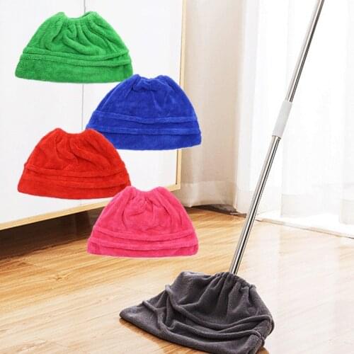 2021 Multi Function Coral Velvet Broom Cover Cloth Floor Mop Reusable Microfiber Absorbent Mop Household Cleaning Accessories