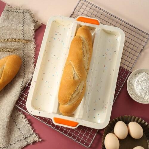 Silicone Mold French Bread Baking Mold Bread Baking Tray Non-Stick Cake Baguette Mold Pans Bread Kitchen Baking Tools