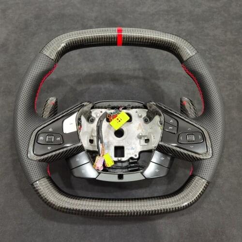 LED Smart Carbon Fiber Steering Wheel Compatible With Chevrolet Corvette C8 OHC Motors