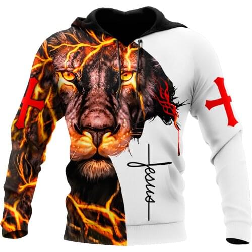 Mens Hoodie Premium Christian Jesus 3D All Over Printed Unisex Sweatshirt For Men/women Autumn Casual Pullover Zipper Streetwear