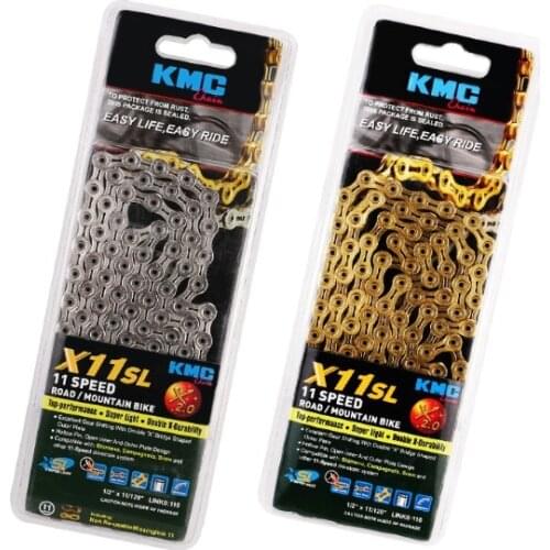 KMC Chain bicycle chain 11 speed chain with silver and gold