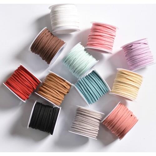 5 M Flat Faux Suede Korean Leather Cord for Necklaces & Bracelet DIY Handmade Beading Bracelet Jewelry Making Thread String Rope