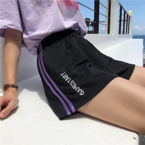 Candy women shorts Summer vintage track shorts vetement femme loose high waist pantalones cortos mujer Harajuku woman clothing