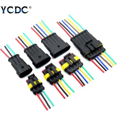 1set AMP 1/2/3/4/5/6 Pin Way Wire harness for Car Motorcycle Waterproof Electrical Auto Connector Male Female Car Plug Connector