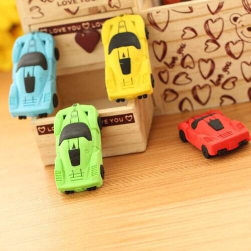 1pcs South Korean creative students stationery products cartoon sports car rubber eraser Wholesale price Exquisite small gift