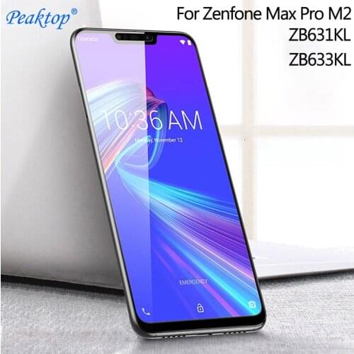 2pcs Screen Protector For Asus Zenfone Max Pro M2 ZB631KL Tempered Glass 9H Full Cover Glass For ZB631KL ZB633KL Tempered Glass