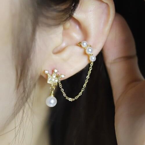 2021 Fashion Butterfly Clip Crown Love Earrings Ear Hook Ear Clips Double Pierced Earring Earrings Women Girls Punk Goth Jewelry