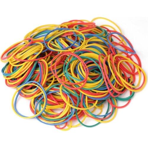 30pcs Colored Elastic Rubber Bands for Bundle Money 3.8cm Diameter Latex Cowhide Band High Elasticity Round Binding Hair Process