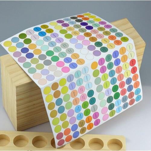 4pcs Cosmetic Perfume Essential Oil Refillable Bottle Cap Labels Aromatherapy Vial Stickers with Blank Labels