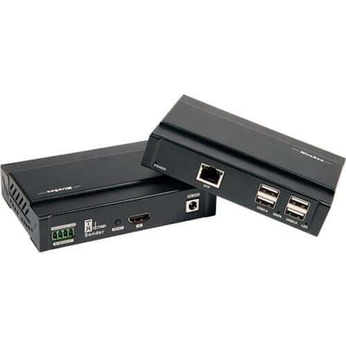 4K KVM Extender 80m No Latency HDMI Extender over UTP with USB2.0 Hub for PC Camera DVR