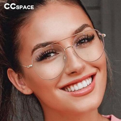 53372 Big Frame Pilot Anti Blue Light Optical Glasses Frames Men Women Fashion Computer Eyeglasses