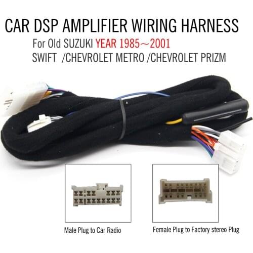 Car DSP Amplifier Wring harness for old SUZUKI cars SWIFT /CHEVROLET METRO /CHEVROLET PRIZM year 1985 to 2001