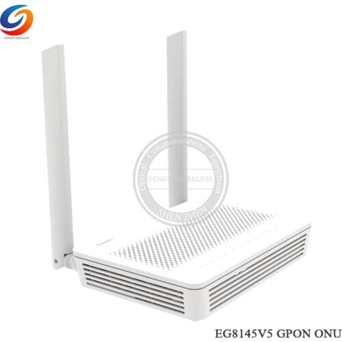 Free Shipping 3PCS HW EG8145V5 Gpon ONU FTTH 4GE+1POTS+1USB+2.4G/5G AC Wifi With English Modem Router Bare Metal+ Adapter