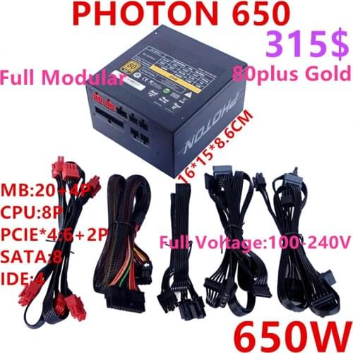 New PSU For Rosewill Brand Full Modular 80plus Gold Wide Mute Game Power Supply 650W Power Supply PHOTON 650
