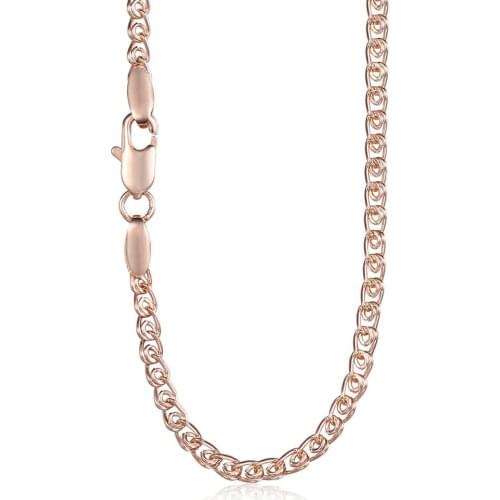3mm Men Womens Snake Chains Necklace 585 Rose Gold Filled Fashion Jewelry Gifts Snail Link GN462A