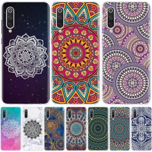 Blue Totem Mandala Flower Cover Phone Case For Xiaomi Mi Note 10 11 9 8 10T 9T CC9 5X 6X Pocophone F1 X3 F2 Pro Lite A1 A2 A3 Co