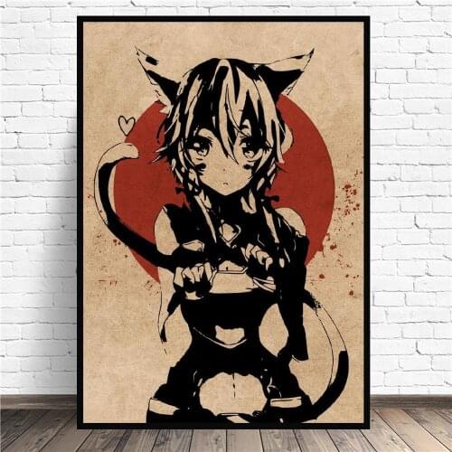 Sinon Anime Art Canvas Poster Prints Home Wall Decor Painting