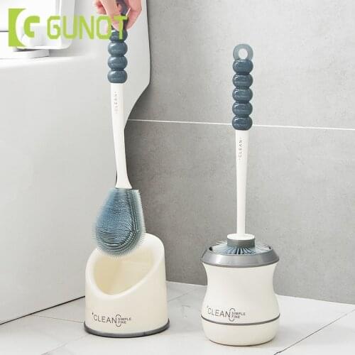 GUNOT Creative Toilet Brush Bathroom Cleaning Brush with Base Wall-mounted or Floor-Standing Cleaning Set Bathroom Accessories