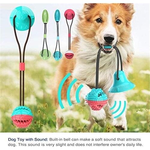 Pet Dog Toys Multifunction Pet Molar Bite Toy Elasticity Soft Dog Bite Chew Toys Self-Playing Rubber Ball for Pets Dogs Tools