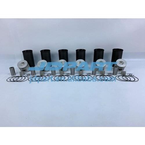 6HK1 Engine Cylinder Liner Kit With Piston Rings Set Sleeve For Isuzu