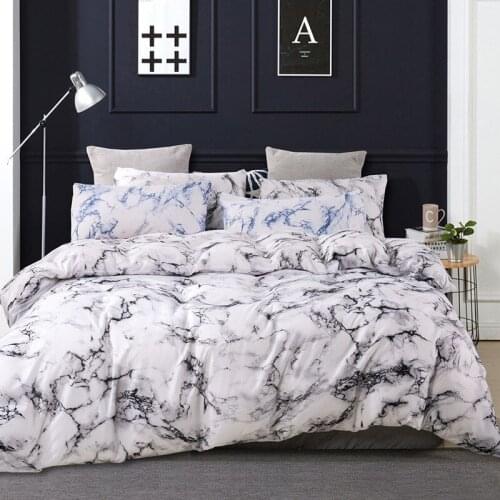 Bedding set black white Marble Duvet cover 240x260