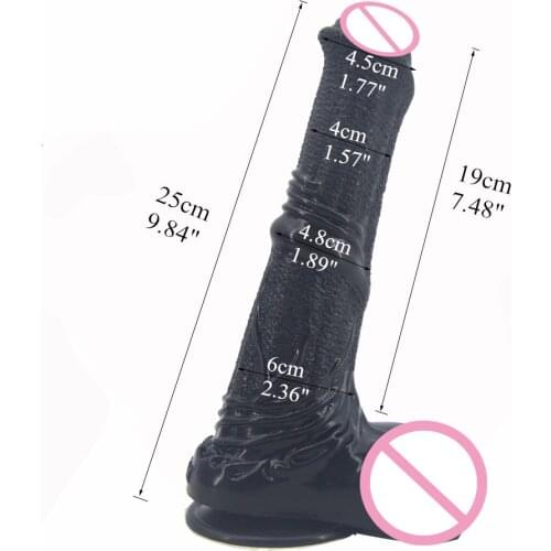 Huge Animal Dildo Horse Penis With Suction Cup Soft Silicone Sex Toys For Women Masturbator Anal Massage Man Big Butt Plug