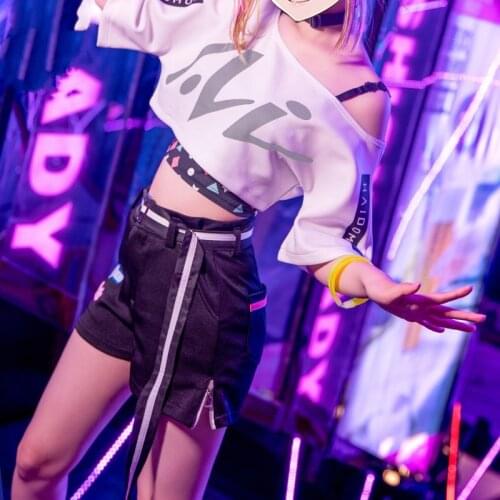 Kizuna AI Cosplay Costume 1st Live Concert Costume A.I.Channel Cosplay Ai-chan Outfit May Album Sets Youtuber