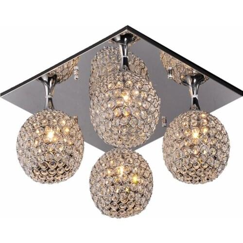 Square Top Crystal Cups Ceiling Lights Living Room Ceiling Lamp Bedroom Dining Room Ceiling Lighting Study Room Ceiling Fixtures