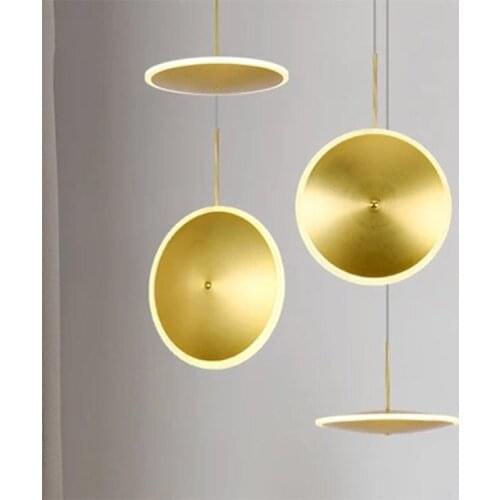 Chandelier living room bedroom bedside light shadow chandelier light luxury designer metal flying saucer Chandelier