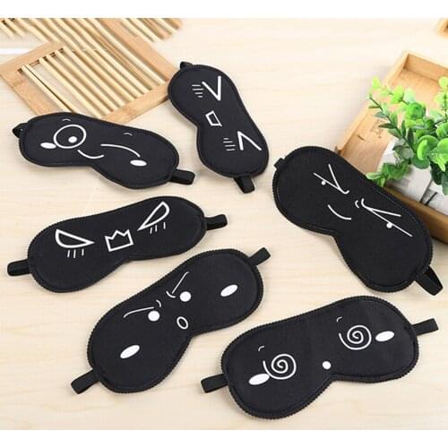 Sleeping Eye Mask Black Eye Shade Sleep Mask Black Mask Bandage on Eyes for Sleeping Emotion Sleep Mask