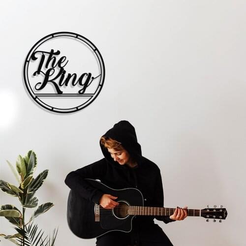 MIGNATIS The King Lettering Design Metal Wall Decor - in a FrameKitchen Wall Decor, Office, wall Decorations for Living Room