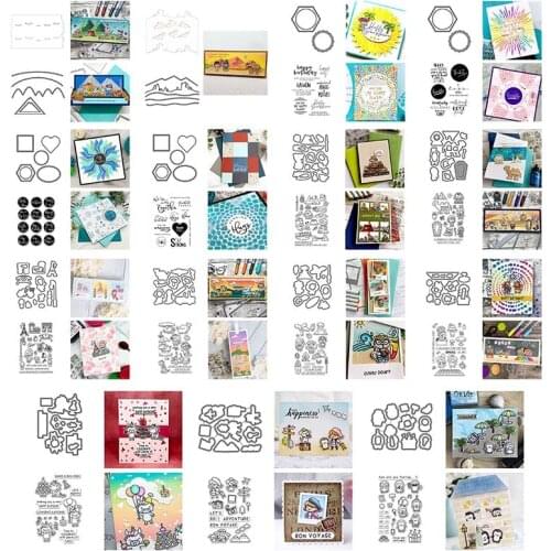 Beautiful Egypt Paris Africa Hawaii Scenery Cutting Dies And Stamp Set Scrapbooking DIY Card Album Making Crafts Stencil 2021